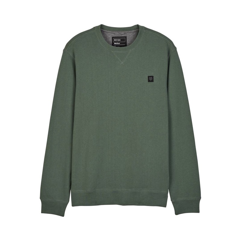 Fox Level Up Fleece Crewneck Jumper – M – Hunter Green