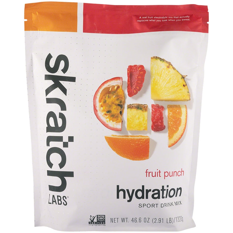 Skratch Labs Hydration Sport Drink Mix – Fruit Punch, 60 -Serving Resealable Pouch