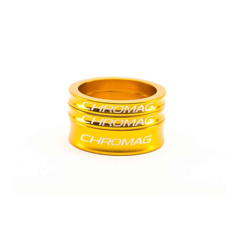 Chromag Spacer Kit Headset Spacer 1-1/8” Height: Set Aluminum Gold Kit