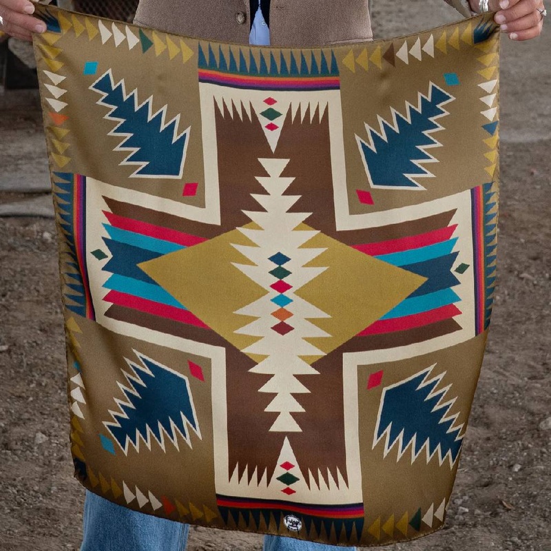 Fringe Scarves Cross Me Caramel Brown Scarf