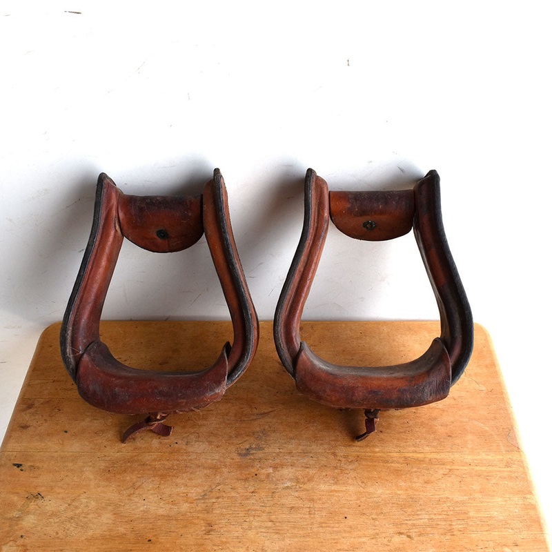 Used Leather Covered Stirrups