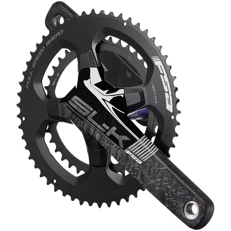 FSA SL-K Light Crankset 2x 50/34T Chainrings 170mm Arm Length 110BCD Asymmetric Bolt Pattern 386EVO Spindle  BLK