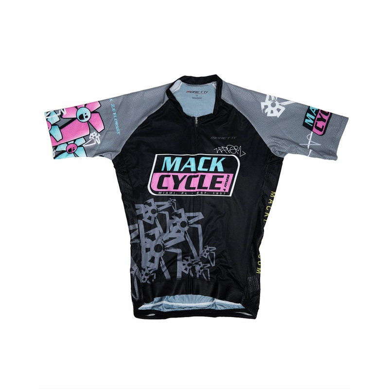 Mack Cycle x ZeFlorist – Men’s Jersey Black/Purple