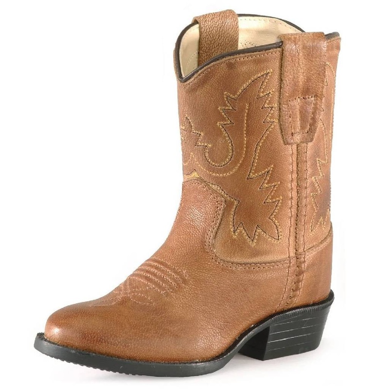 Old West Youth Tan Canyon Leather Boot