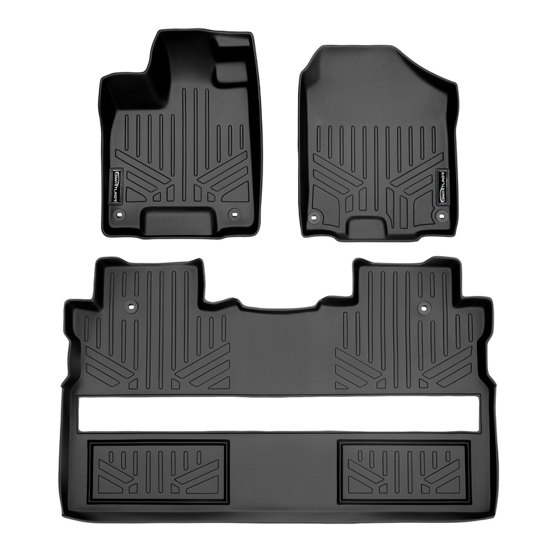 SMARTLINER Custom Fit Floor Liners For 2017-2025 Honda Ridgeline Crew Cab Black