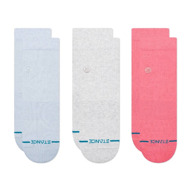 Stance Women’s 3 Pack Icon Quarter Crew Socks – Periwinkle