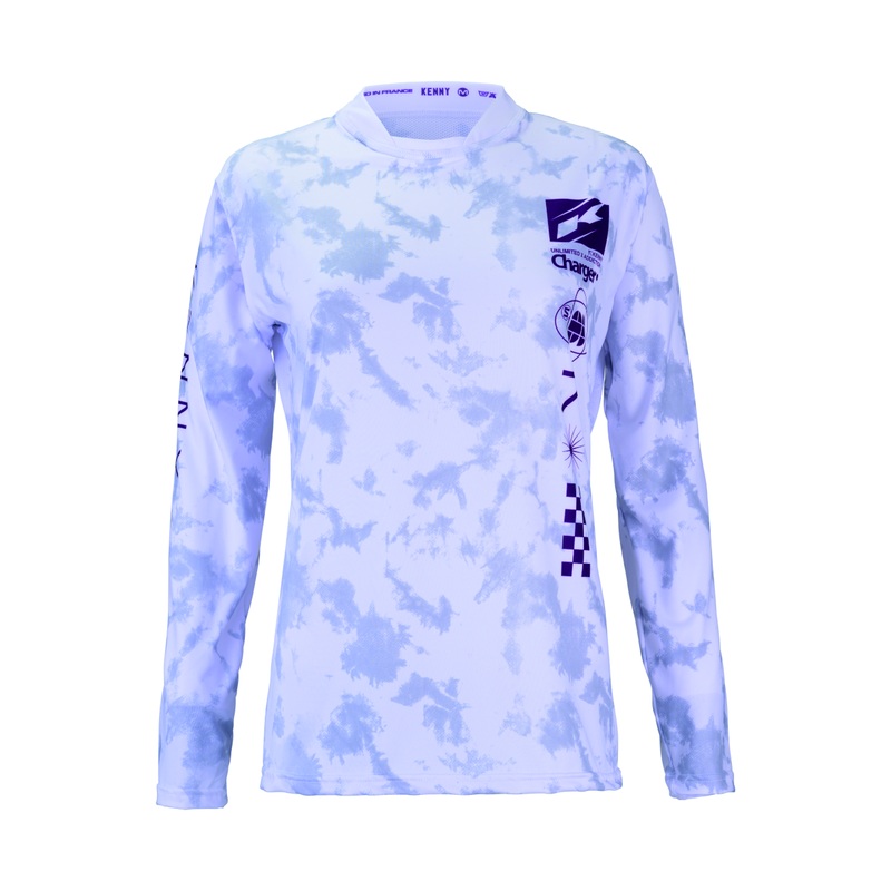Kenny Racing Charger Women’s Long Sleeve Jersey – Women’s XS – Dye White