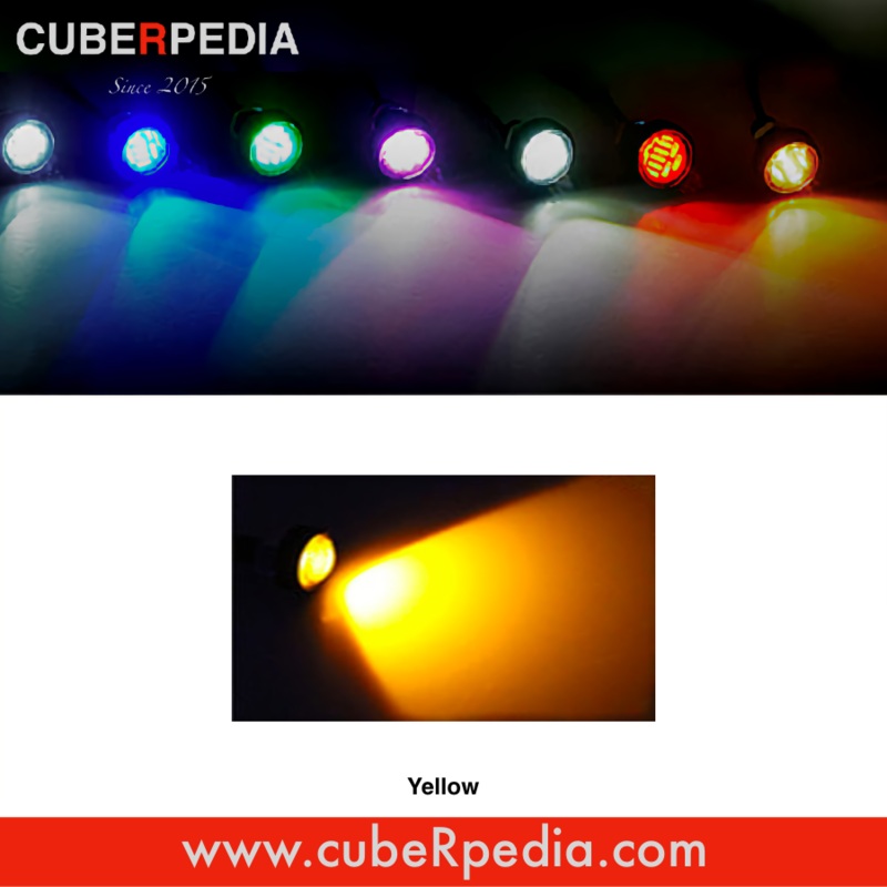 12V 23mm Eagle Eye LED Light – Yellow