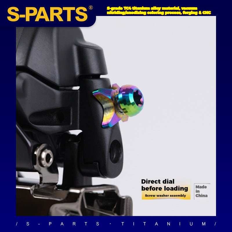 S-PARTS Titanium Alloy Direct-Mount Front Derailleur Fixing Bolt Set