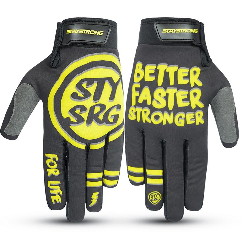 Stay Strong Rough BFS Youth Gloves – Black/Yellow