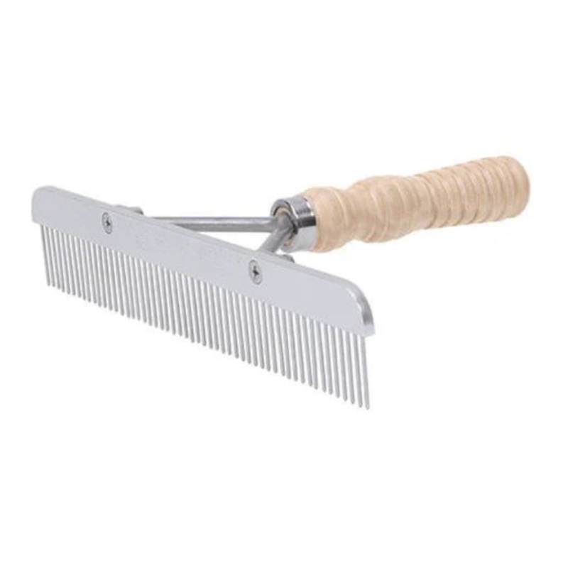 Weaver Blunt Tooth Comb with Wood Handle