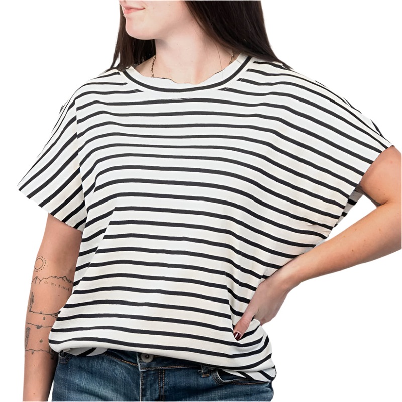 Dylan Spring Stripe Caplet Top