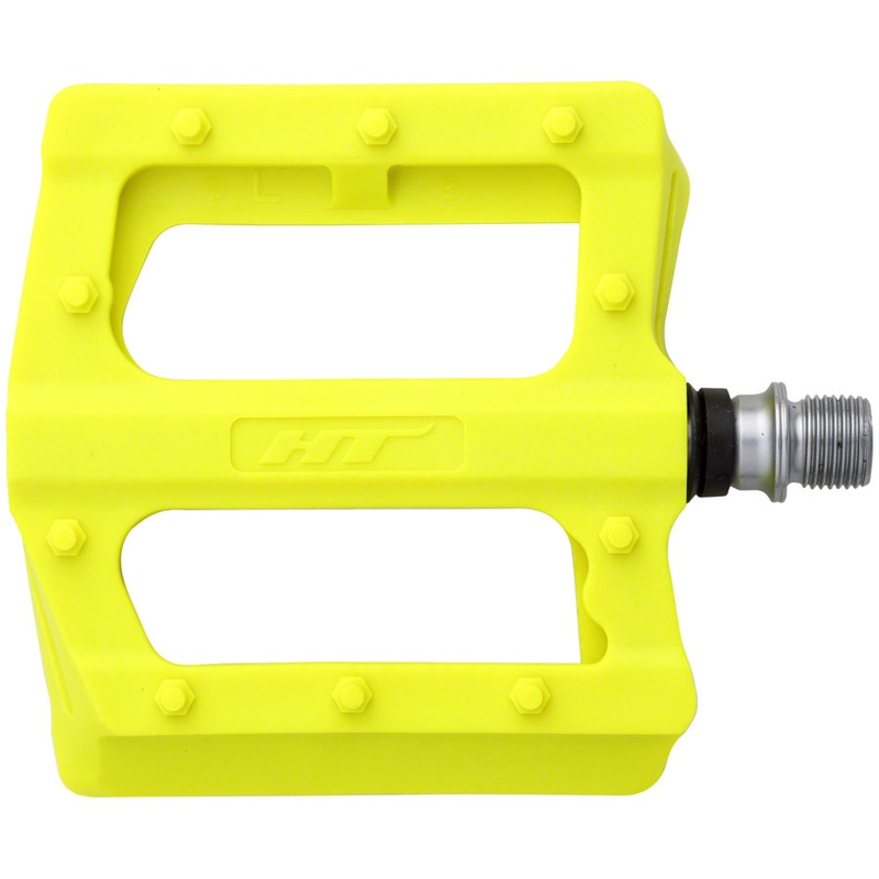 HT Components PA12 Pedals – Platform, Composite, 9/16″, Neon Yellow