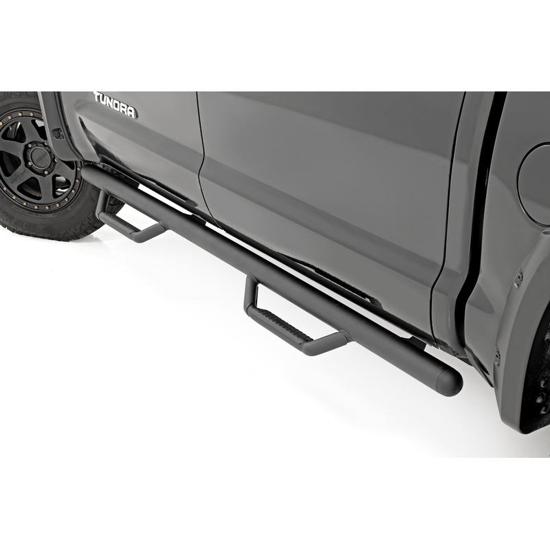 Rough Country | Nerf Steps | Cab Length | CrewMax | 5’7″ Bed | Toyota Tundra 2WD/4WD (07-21) | RCT0786CCB
