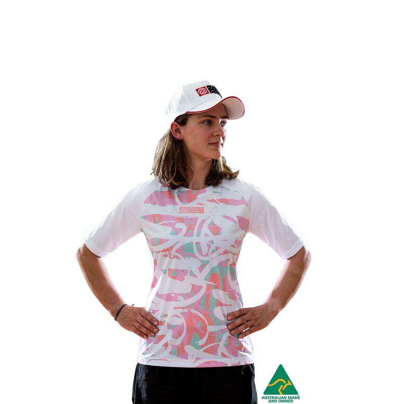 Rubber Side Down Women’s Street Tag Short Sleeve Jersey – Women’s S – Pink – Mint