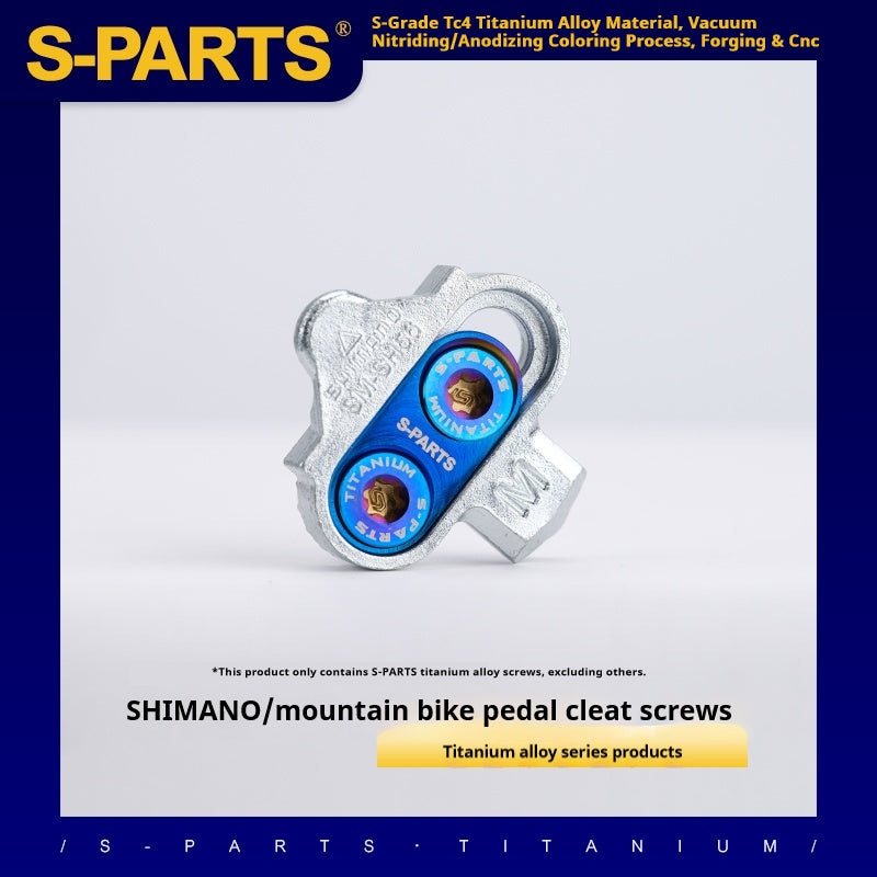 S-PARTS Titanium Alloy Mountain Bike Cleat Screws – Compatible with SHIMANO