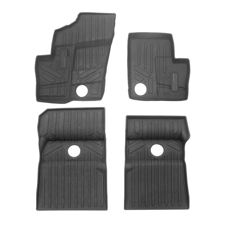 SMARTLINER Custom Fit Floor Liners For 2014-2023 Polaris RZR XP 4 1000 (4 Seater) Black