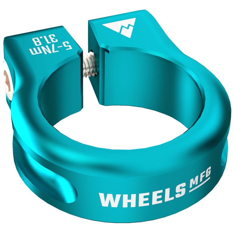 Wheels Manufacturing Seatpost Clamp – 31.8mm Bolt-On Teal