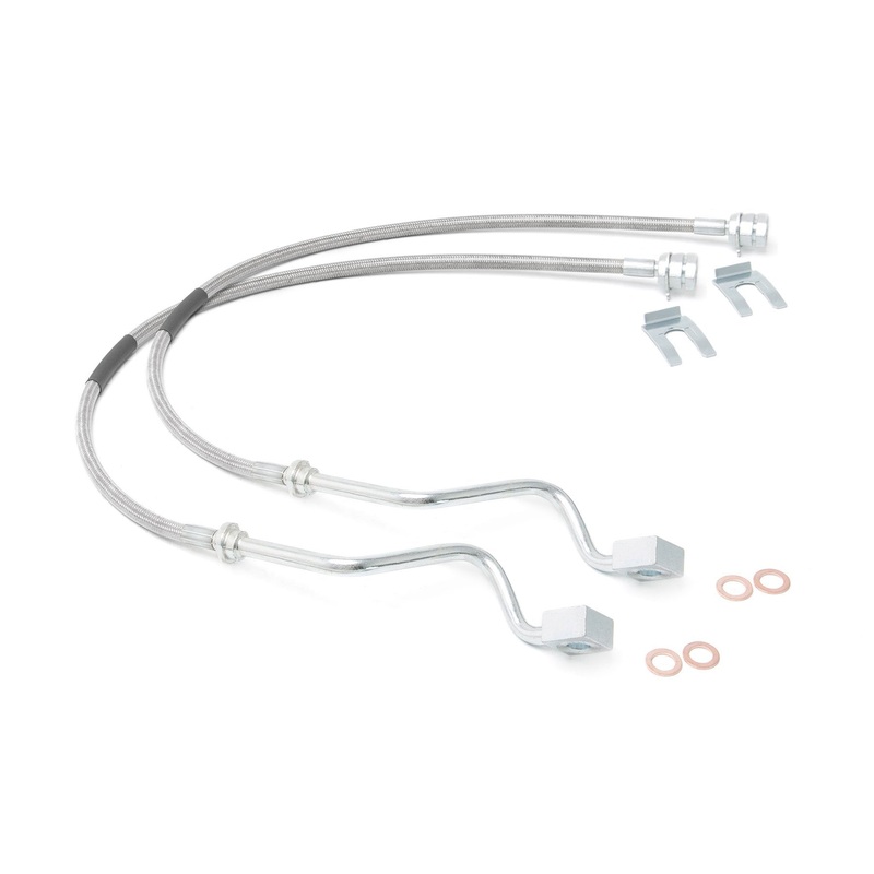 Rough Country | Brake Lines | Stainless | FR | 4-8 Inch Lift | Ford F-250/F-350 Super Duty (99-04) | 89705