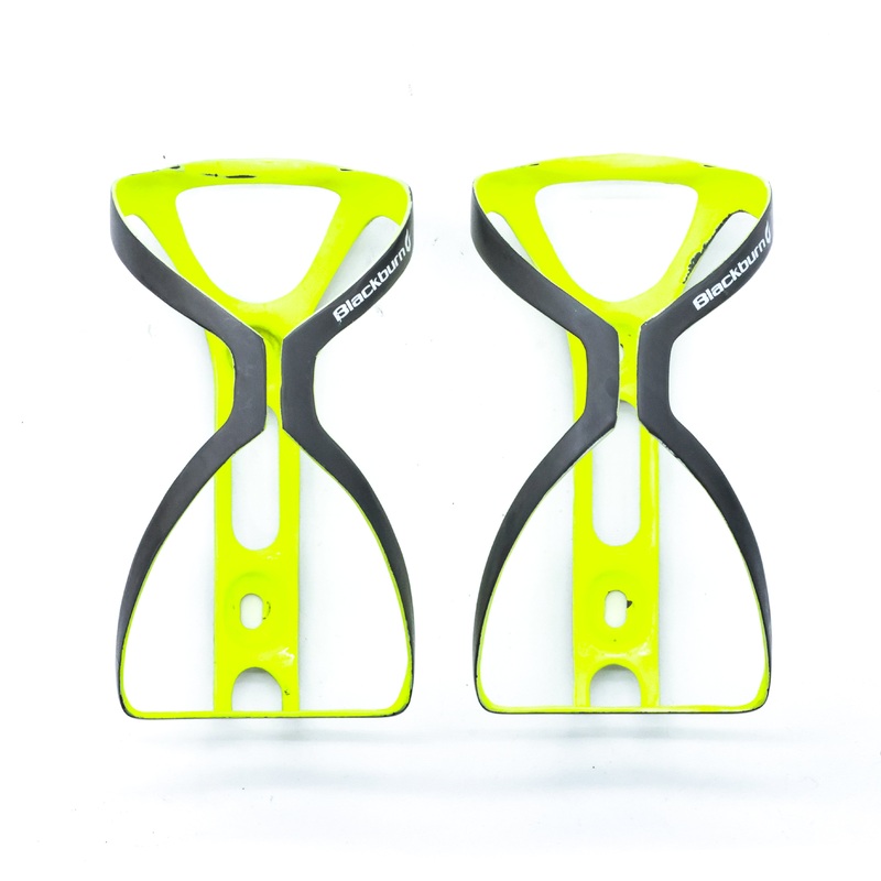 Blackburn Cinch Matte Hi Viz Yellow Carbon Top Load Bottle Cage Pair – 30g