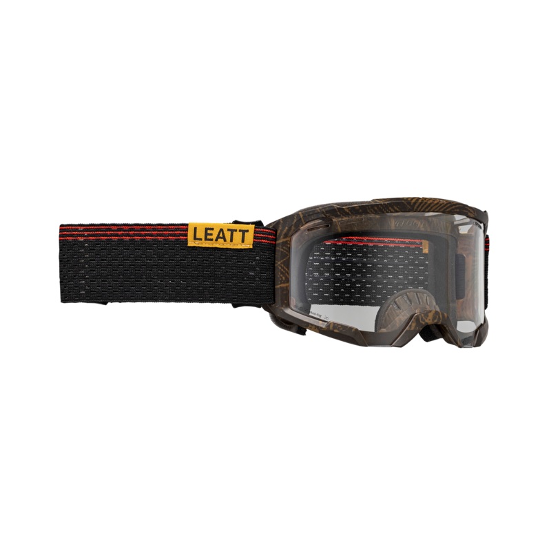 Leatt Velocity 4.0 MTB X-Flow Goggles – One Size Fits Most – Timber – Antifog Clear 83 Lens