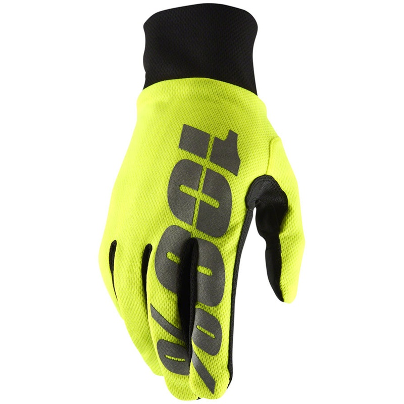 100% Hydromatic Gloves – Neon Yellow Full Finger Men’s Medium