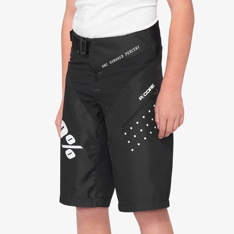100% R-Core Race Youth Shorts – Black