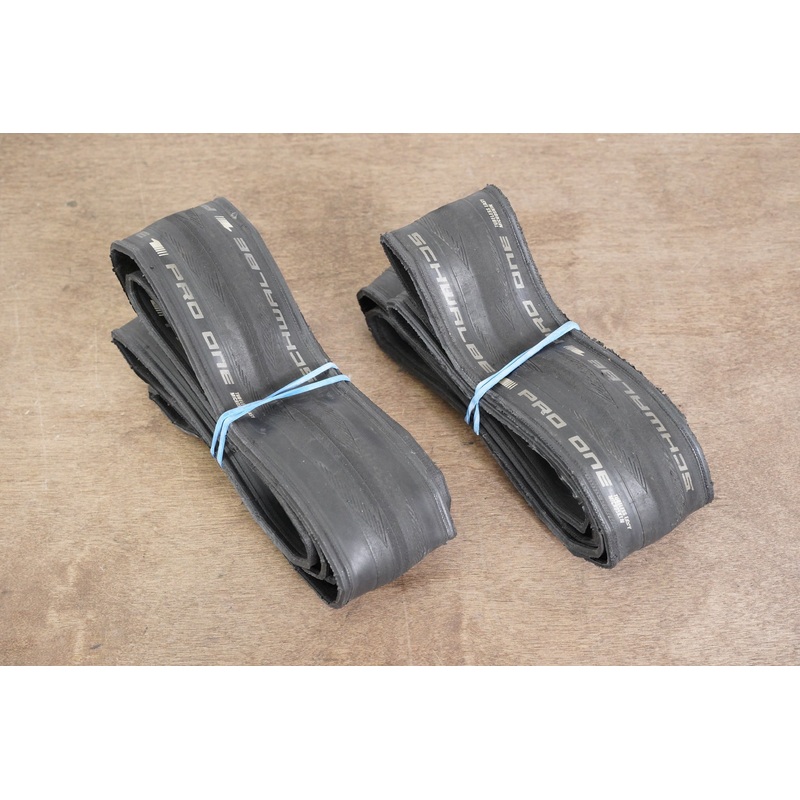 (2) 650Bx25 Schwalbe Pro One Tubeless Clincher Road Tires