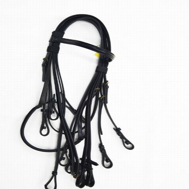 Bridle double equibette raised black full