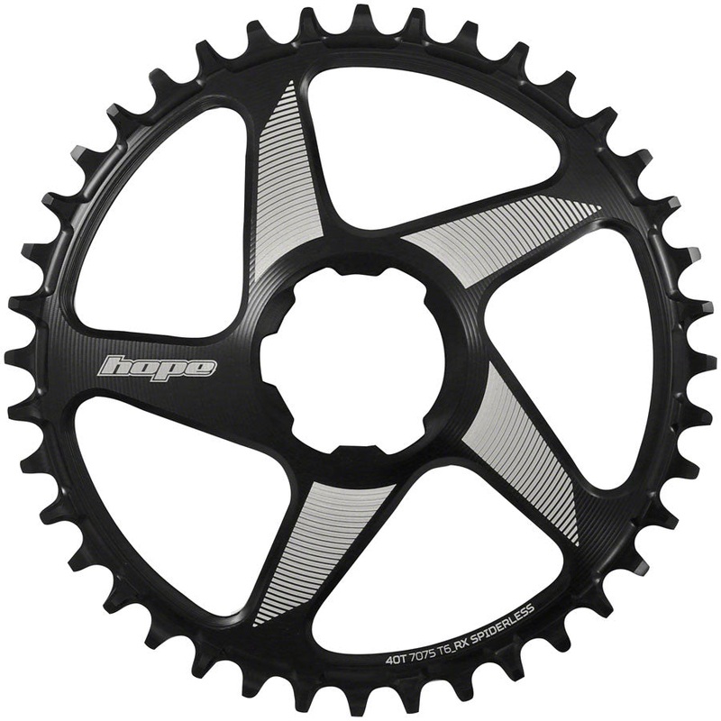 Hope RX Spiderless Chainring – 38t Hope Direct Mount Black