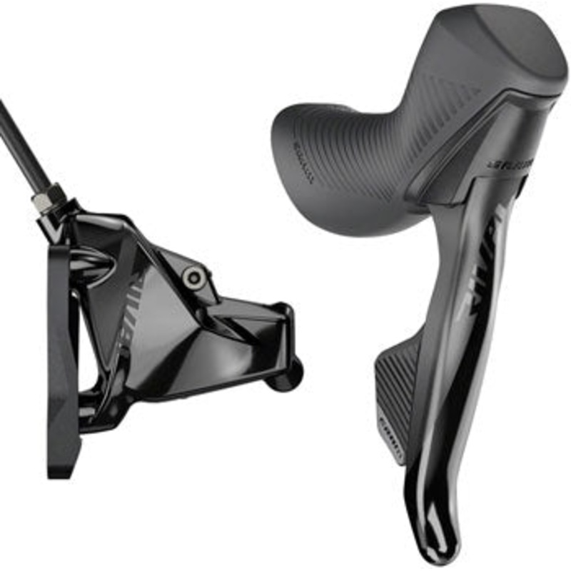 SRAM Rival eTap AXS HRD Shift/Brake Lever and Hydraulic Disc Caliper – Right/Rear, Flat Mount 20mm Offset, 1800mm Hose, Black, D1