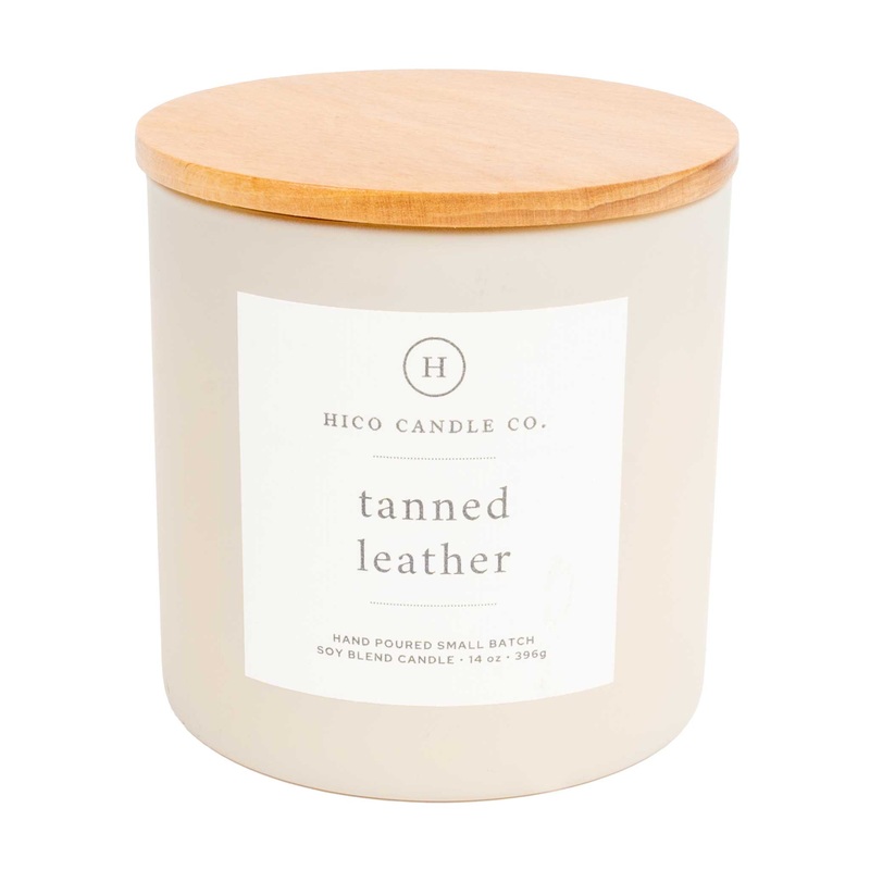 Hico Candle Co Tanned Leather Candle