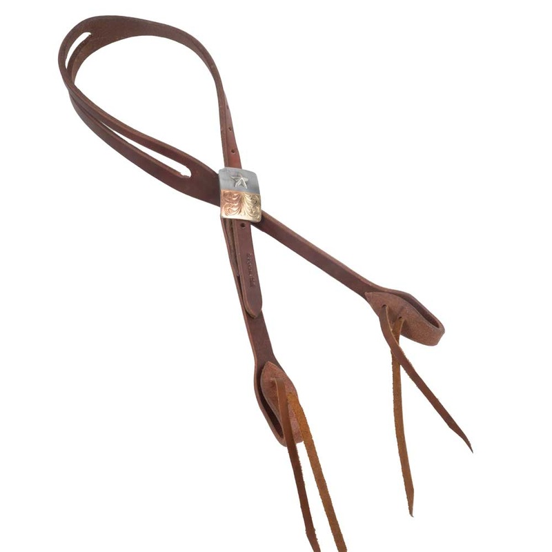 Cowperson Tack 5/8″ Slit Ear Headstall w/Lonestar Buckle