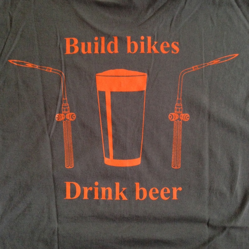 Framebuilder Supply “Build bikes, Drink beer” t-shirt