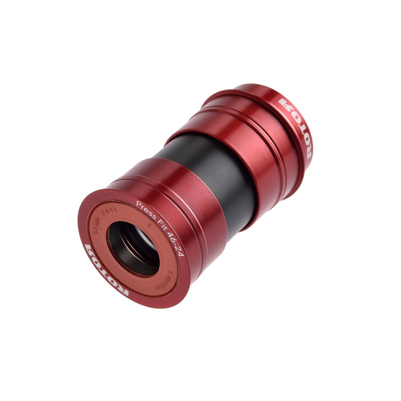 Rotor PF4624 (BBright) to 24mm Ceramic Bottom Bracket Red