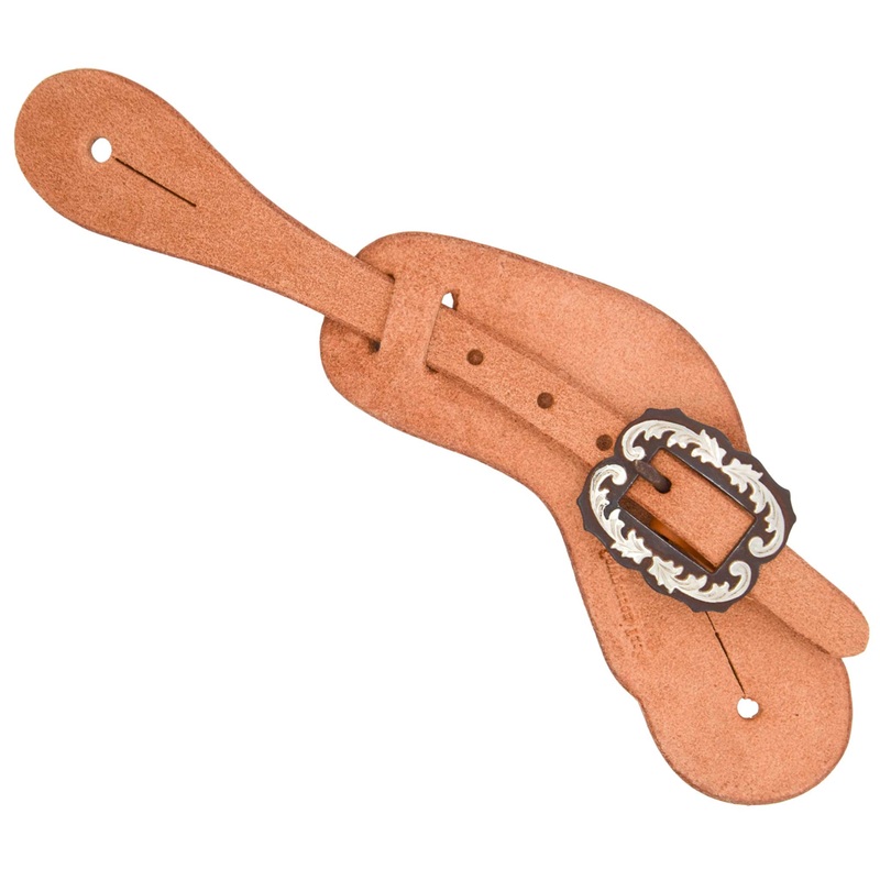 Cowperson Tack Men’s Roughout Buckaroo Spur Straps w/Fancy Buckle Light Oil