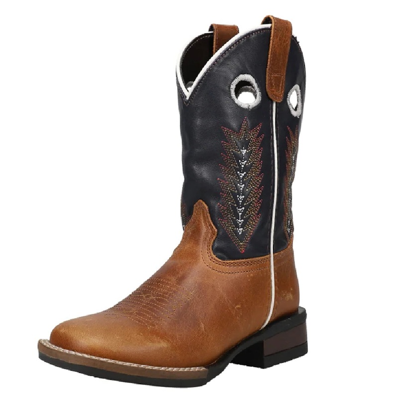 Roper Kid’s James Cowboy Boot Navy / Brown
