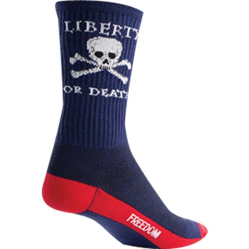 SockGuy Crew Liberty or Death Socks – 6″ Blue Large/X-Large