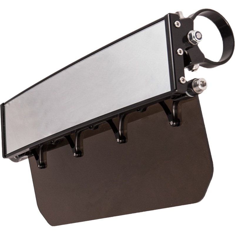 12″ Pano Rearview Mirror Black W/Tinted Sun Visor