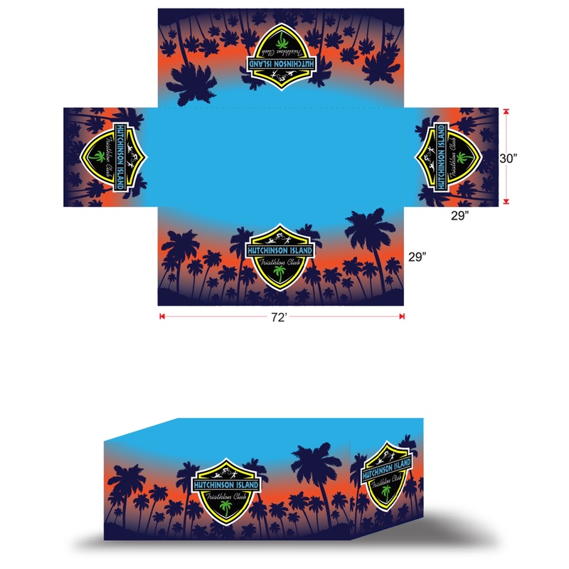 Hutchinson Island Tri Club 2025 Fitted Table Cloth – 6 Foot