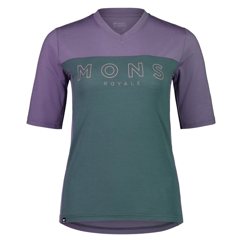 Mons Royale Redwood Enduro VT Short Sleeve Women’s Jersey – Women’s M – Thistle – Burnt Sage