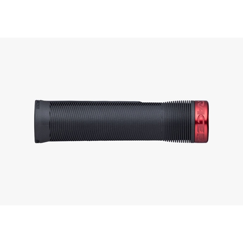 Race Face Chester Lock On Grips – Black With Red Clamps – Single Lock On Grips – 31mm