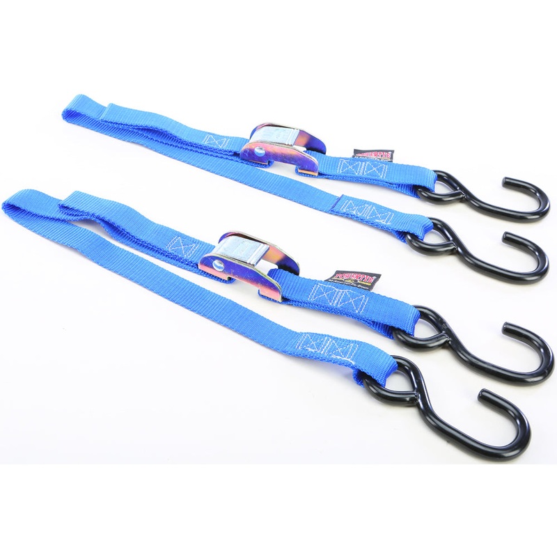 Tie Down Cam S Hook Watercraft 1″X3′ Blue Pair