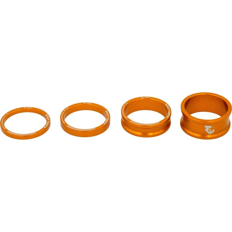 Wolf Tooth Headset Spacer Kit 3 5 10 15mm Orange