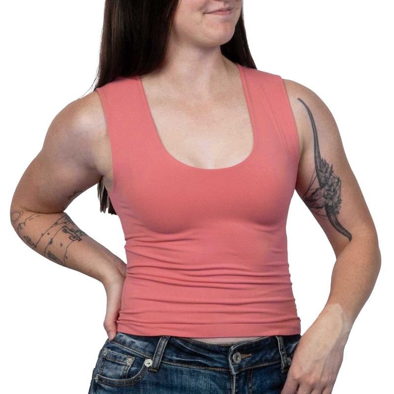 Double Layered Seamless Top – Light Cherry