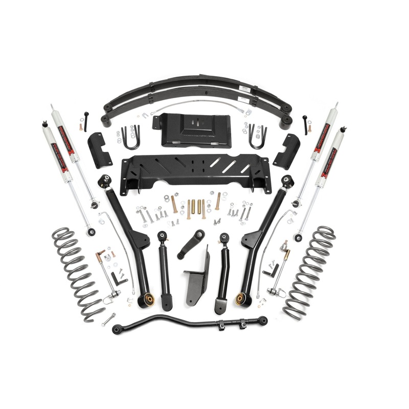 Rough Country | 4.5 Inch Lift Kit | Long Arm | RR Leafs | NP242 | M1 | Jeep Cherokee XJ (84-01) | 61740