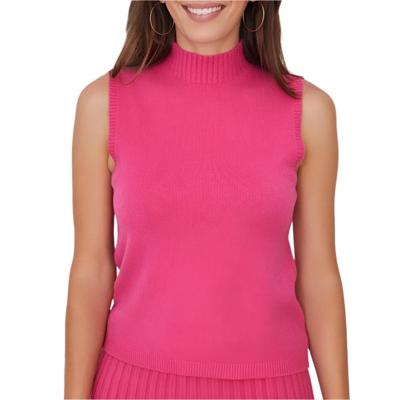 Sleeveless Mock Neck Top