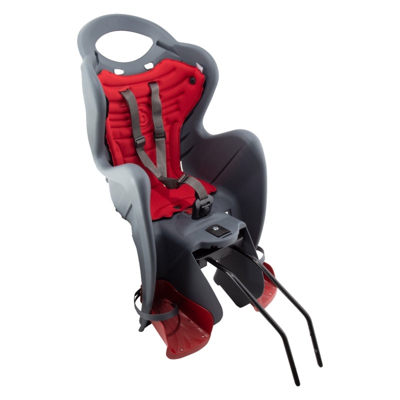 Bellelli Mr Fox Relax Reclining Rear Frame Mounted Child Carrier 26`/27.5`/700C Grey/Red Rear Frame Mounted 48.5lbs