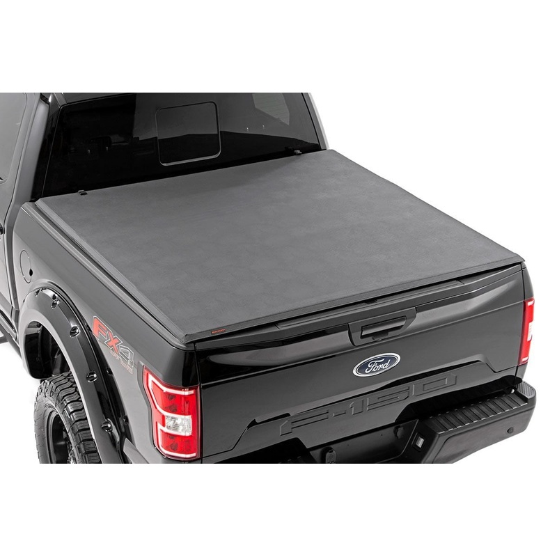 Rough Country | Soft Tri-Fold Bed Cover | 5’7″ Bed | Ford F-150 2WD/4WD (2004-2014) | 41509550A
