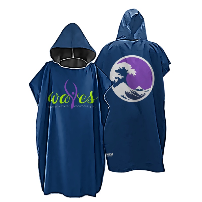 WAVES Triathlon 2023 CHANGING PONCHO 3.0 NAVY BLUE